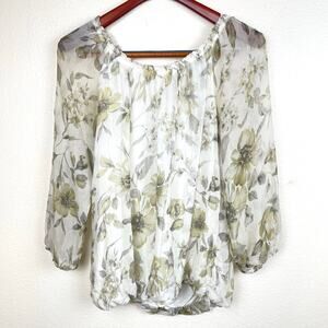 Vintage Womens Silk Top Sz S Fairy Cottage Italy Delicate Feminine Romantic Boho